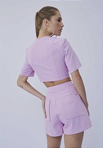 Blusa Cropped com Botões
