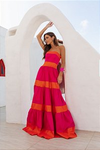 VESTIDO LONGO LACOS COSTAS