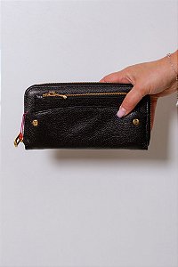 CARTEIRA COM DETALHES DOURADO