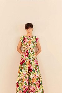 VESTIDO CROPPED FLORAL PINTADO