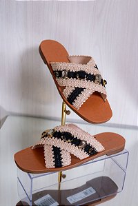 CALÇADO ABERTO FEMININO CHINELO LISTRADO