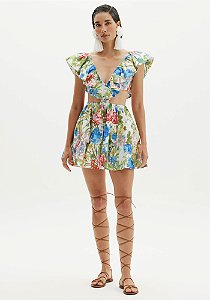 VESTIDO CURTO COM BABADOS