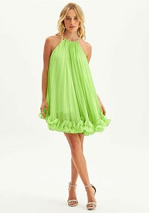 VESTIDO CURTO PLISSADO