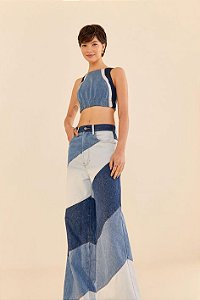CALCA JEANS PATCH