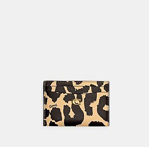 Porta-Cartões Essential Leopard Print Coach