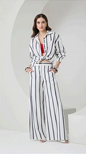 CONJUNTO CAMISA OVERSIZED LISTRADA