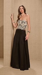 VESTIDO LONGO TOP BORDADO