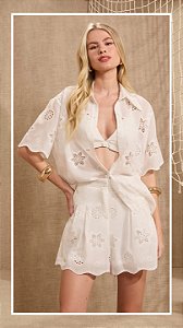 TRIJUNTO CAMISA, SHORT E TOP BORDADO