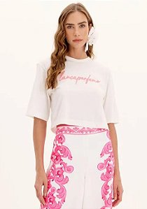T-SHIRT CROPPED MANGA CURTA