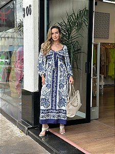 VESTIDO LONGO JARDIM DE CONCHA