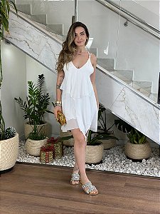 VESTIDO CURTO ASSIMETRICO