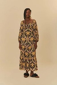 VESTIDO LONGO LUREX CAMAFEU TROPICAL
