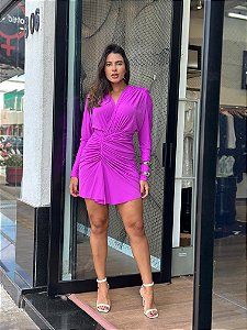 VESTIDO ASSIMÉTRICO MANGA LONGA