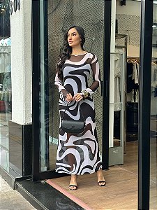 VESTIDO SUPER MIDI MANGA LONGA