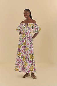 VESTIDO MANGAS BANANA FLOR