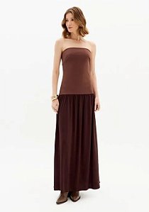 VESTIDO SUPER MIDI SEM ALÇAS