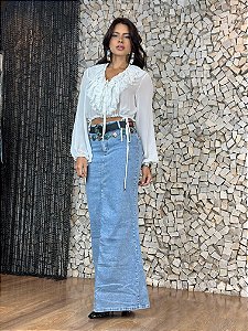 BLUSA BABADOS RENDA DECOTE