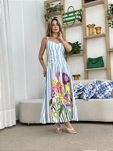 VESTIDO LONGO JARDIM FLORALICE
