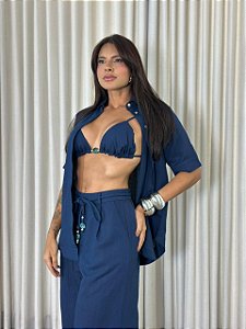 TOP DE ALÇAS COM LINHO