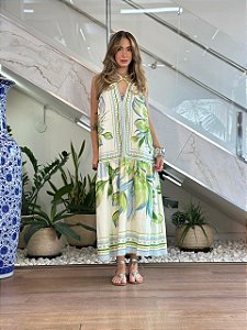 VESTIDO LIRIO TROPICAL LENÇO