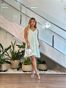 VESTIDO CURTO DETALHE ROCOCÓ