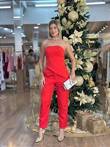 CALÇA FEMININA CENOURA COM BOTAO DE STRASS