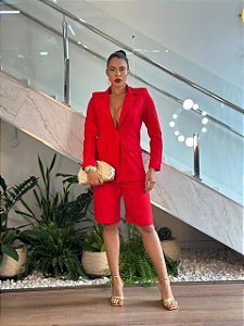 CONJUNTO BLAZER E BERMUDA