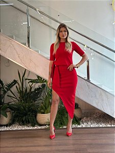 VESTIDO MIDI MANGA CURTA