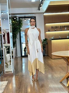 VESTIDO LONGO FRENTE ÚNICA COM