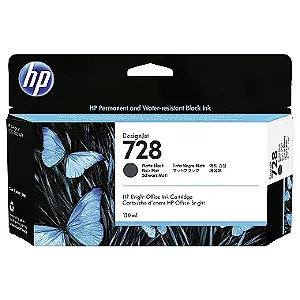 Cartucho de Tinta Preta Fosca HP 728 - 130 ml