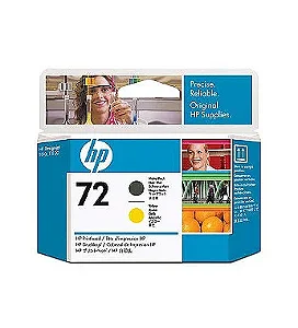 Cabeça Impressão HP 72 Preto Mate e Amarelo C9384A