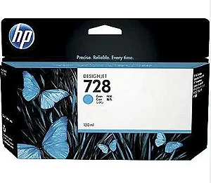 Cartucho de tinta ciano HP 728 DesignJet 130 ml - 9J67A
