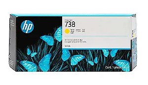 Cartucho de tinta HP 738 Amarelo 300ml - 676M8A