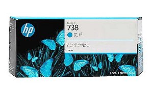 Cartucho de Tinta HP 738 Ciano 300ml - 676M6A