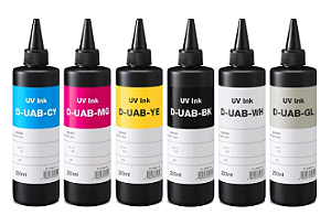 Tinta D-UAB (CMYK WH GL) para BF-16 - Frasco de 220ml