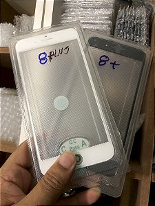 Vidro frontal do Iphone 8 Plus 3x1 (vidro + aro+ oca)