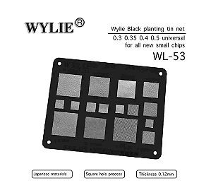 Stencil Black Celular 0.3/0.35/0.4/0.5 Universal Wylie Wl-53