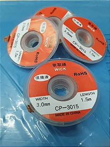 Malha dessoldadora WICK 3.0mm x 1.5 m