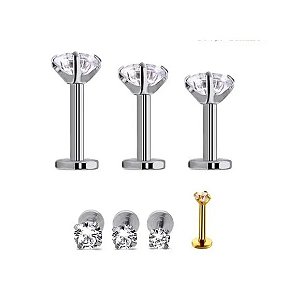 Lbt micro piercing ponto de luz aço cirúrgico