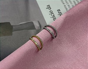 Argola segmentada 2 fileiras Conch titânio
