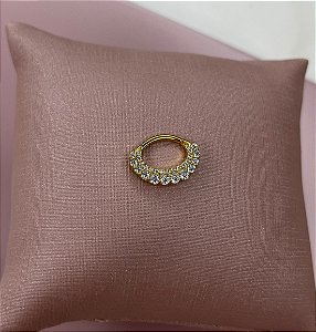 Argola daith 28 zircônias cobalto