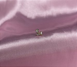 Piercing galho ramo P ouro 18k - 3 zirconias