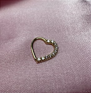 Coração daith ouro 18k