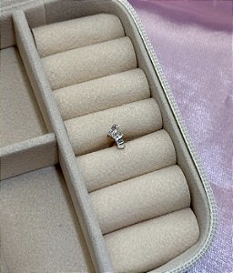 Labret 4 baguetes crescente titânio