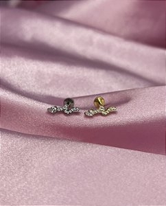Labret cobra cleo zirconias titânio