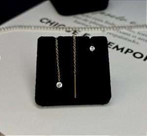 Corrente fio c/ 1 zircônia Swarovski®