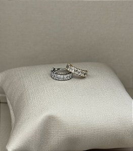 Argola conch zircônia baguetes Swarovski