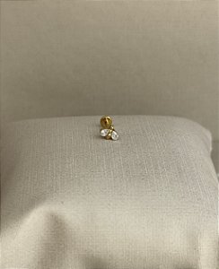 Labret mini abelha titânio