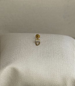 Labret mini barra c/ corrente titânio