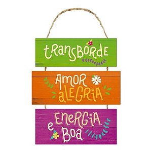 Placa Decorativa Transborde Amor (25x42cm)